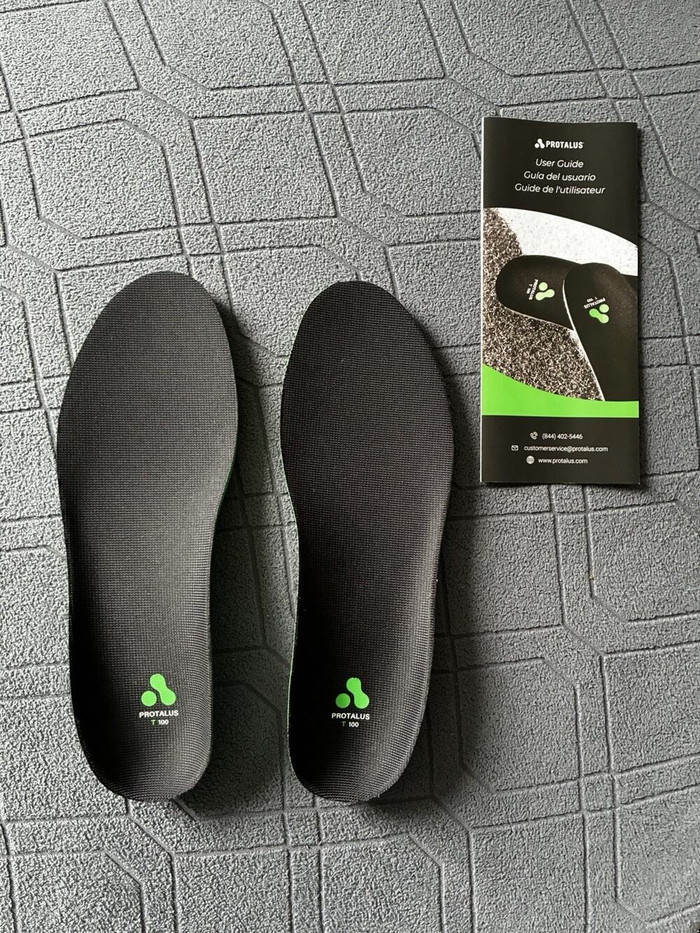 Protalus TE100 Shoe Insoles Size Men’s 10 / Women 11.5 New in Box Black Comfort